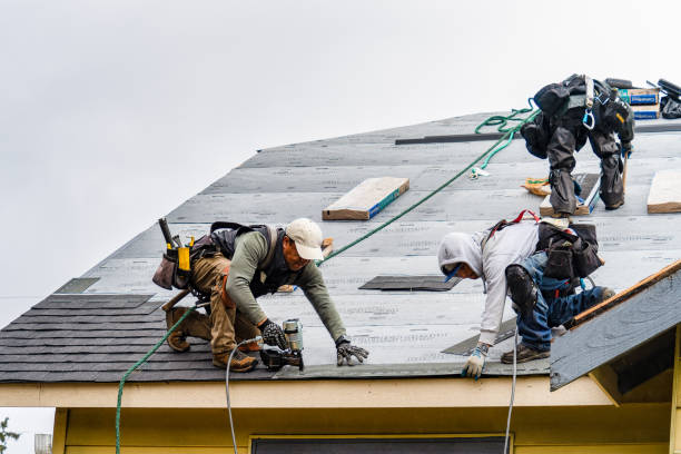 Professional Storm Damage Roof Repair technician working in Oregon, WI